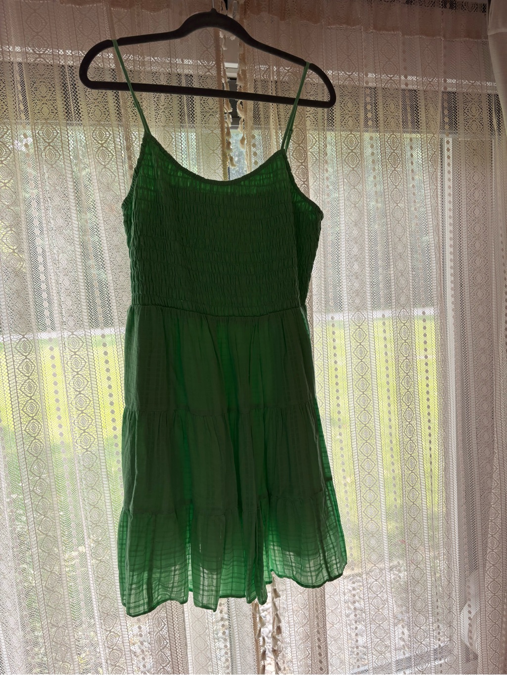 American Eagle Lime Green Spaghetti Strap Sundress